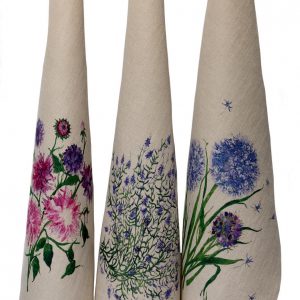Torchons Aquarelle Fleurs II