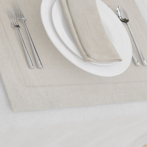 Set de table 100% lin, finition jour échelle, 35x45cm