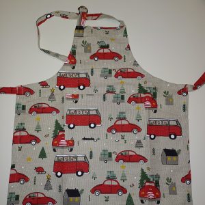 Tablier de Noël motif rennes, taille adulte / enfant