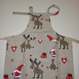 Tablier de Noël motif Père Noël, taille adulte / enfant